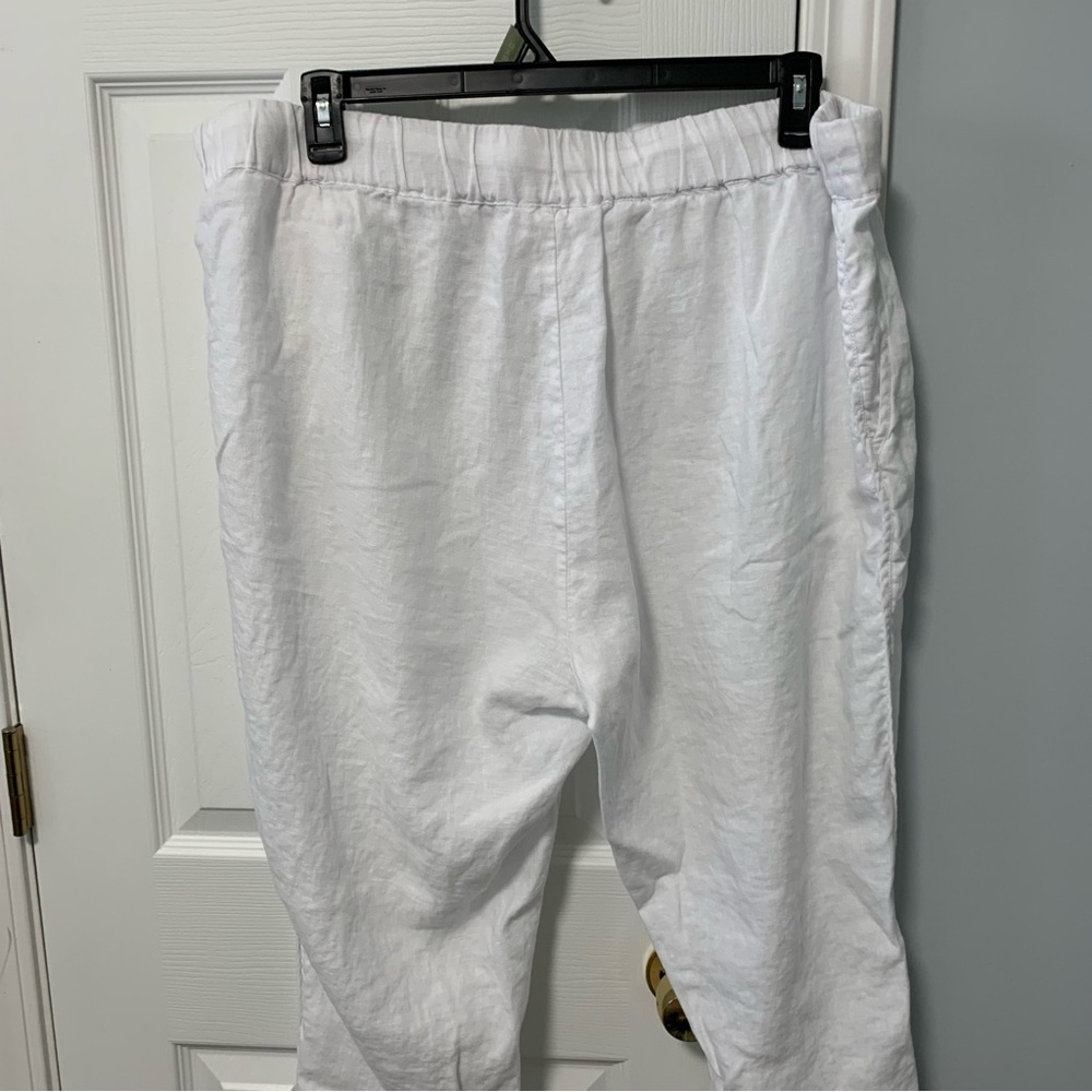 Caslon White Tulip Ankle Cropped Pants Relaxed Fit White 2XL - Picture 6 of 9